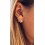 Clip d'oreille turquoise or